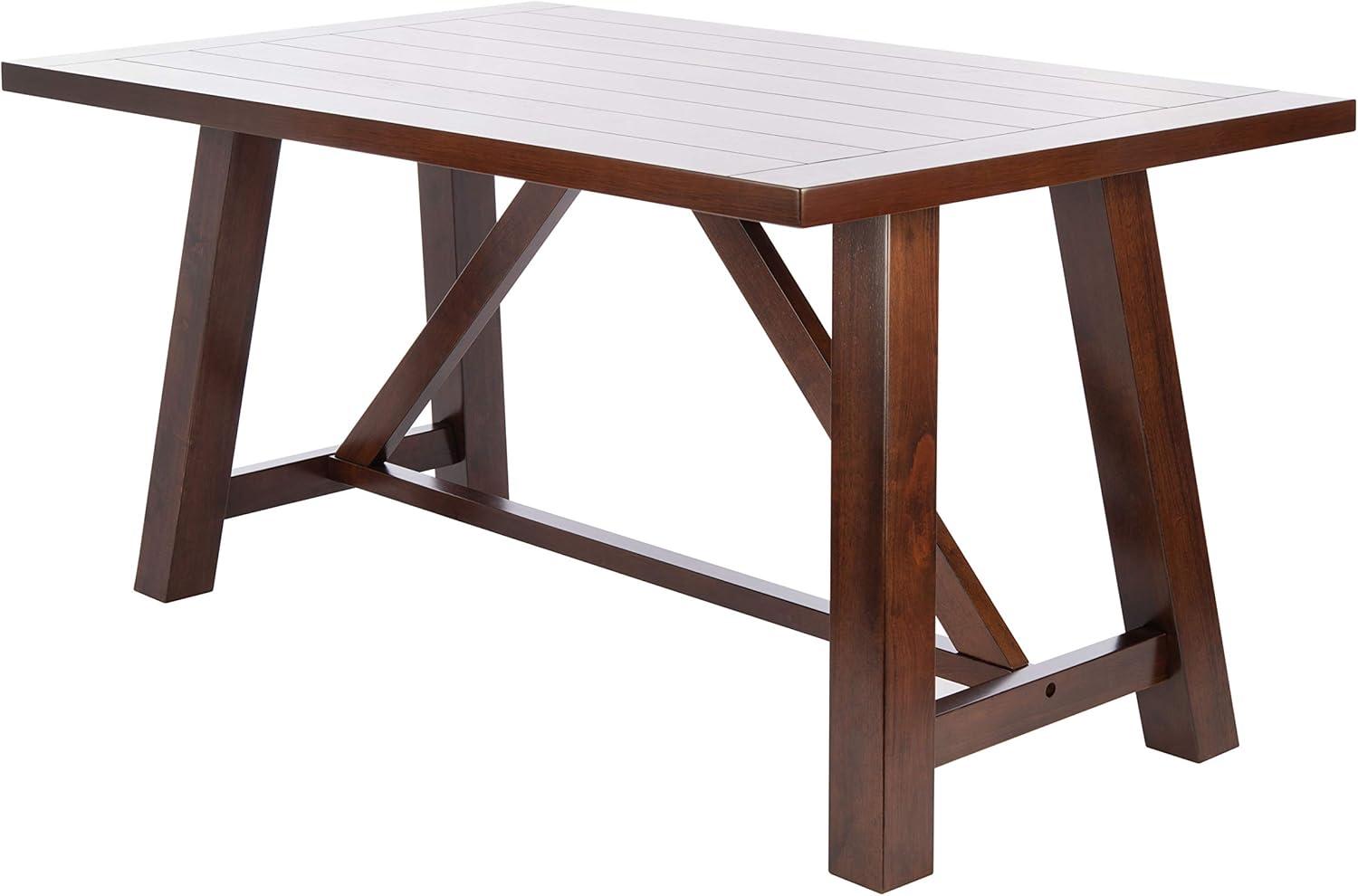 image:imageSAFAVIEH Home Collection Ainslee Brown Rectangle Dining Table
