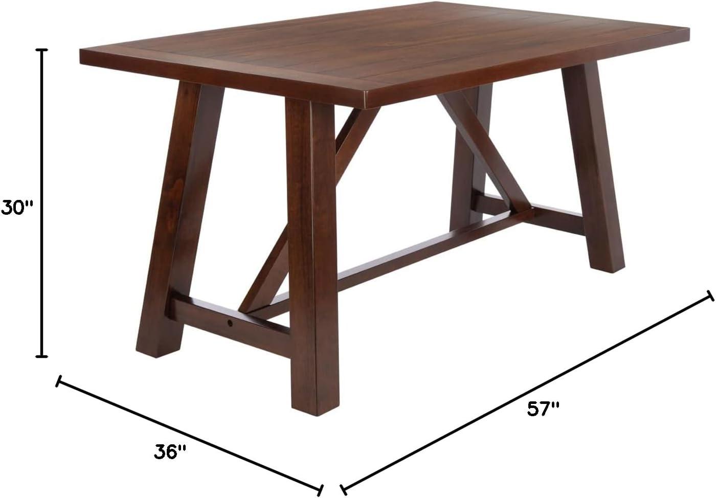 image:imageSAFAVIEH Home Collection Ainslee Brown Rectangle Dining Table