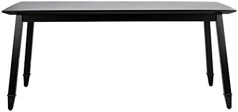 image:imageSAFAVIEH Home Collection Brayson Modern Black Rectangle Dining TableBlack
