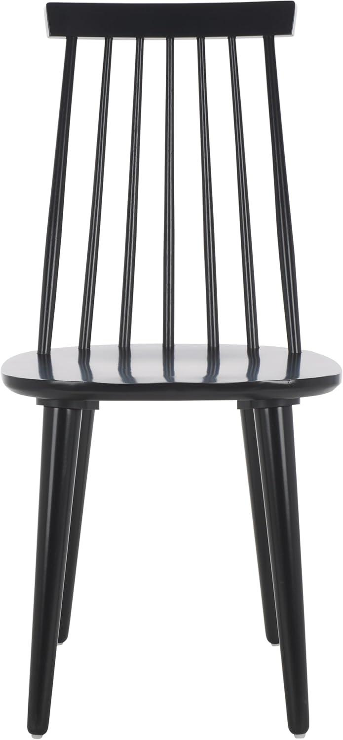 image:imageSAFAVIEH Home Collection Burris Farmhouse WhiteNatural Spindle Back Living Room Dining Room Bedroom Office Foyer Side ChairBlack