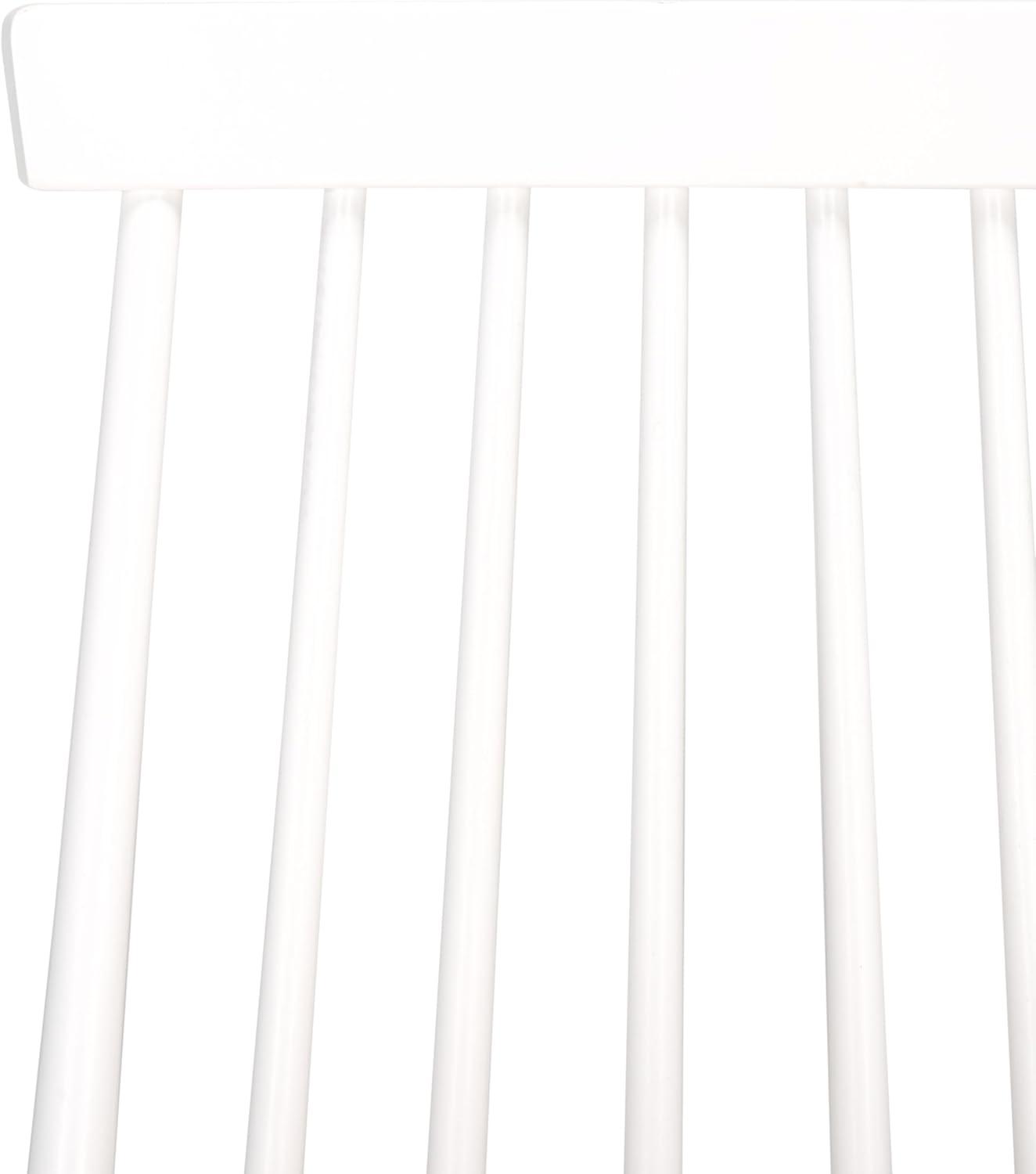 image:imageSAFAVIEH Home Collection Burris Farmhouse WhiteNatural Spindle Back Living Room Dining Room Bedroom Office Foyer Side ChairWhite Natural