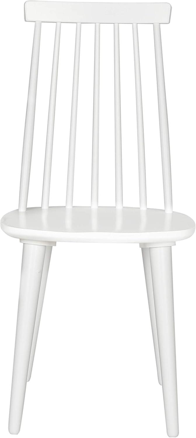 image:imageSAFAVIEH Home Collection Burris Farmhouse WhiteNatural Spindle Back Living Room Dining Room Bedroom Office Foyer Side ChairWhite