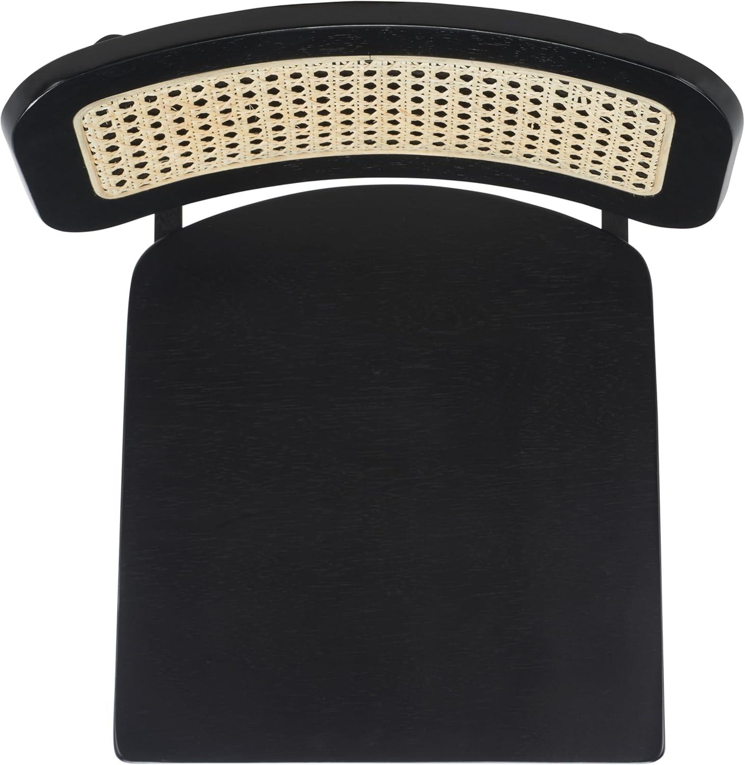 image:imageSAFAVIEH Home Collection Egon Coastal BlackNatural Dining Chair Set of 2BlackNatural