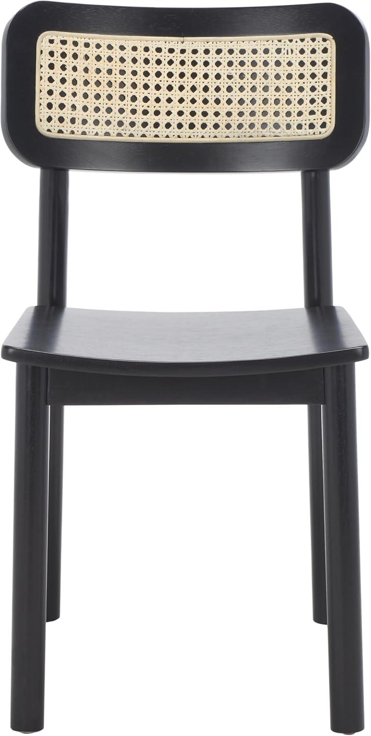 image:imageSAFAVIEH Home Collection Egon Coastal BlackNatural Dining Chair Set of 2BlackNatural