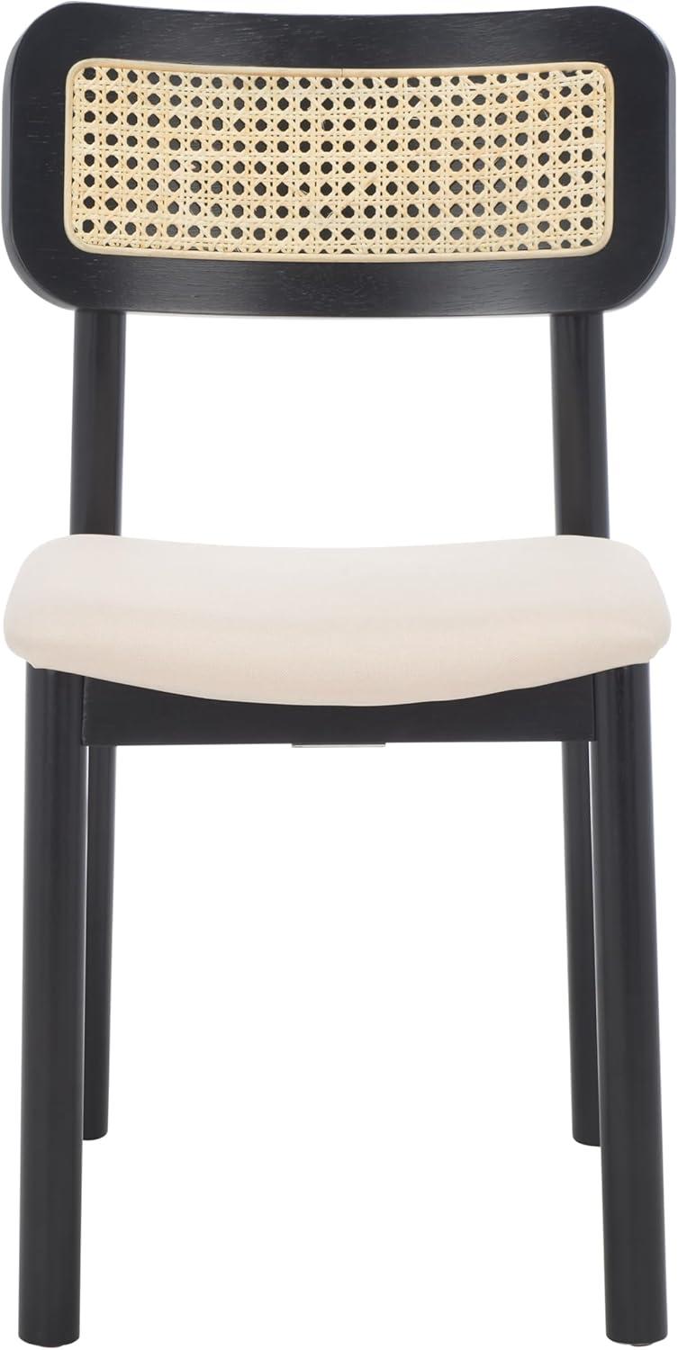 image:imageSAFAVIEH Home Collection Egon Coastal BlackNatural Dining Chair Set of 2BlackWhite