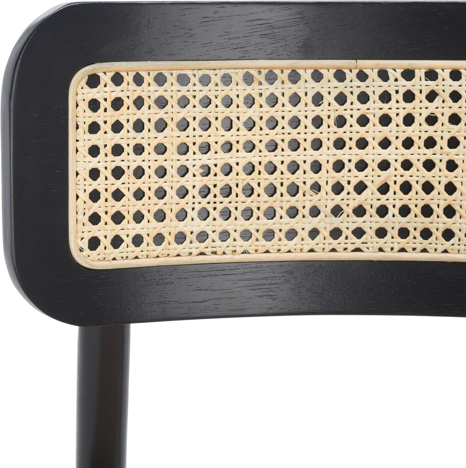 image:imageSAFAVIEH Home Collection Egon Coastal BlackNatural Dining Chair Set of 2BlackWhite