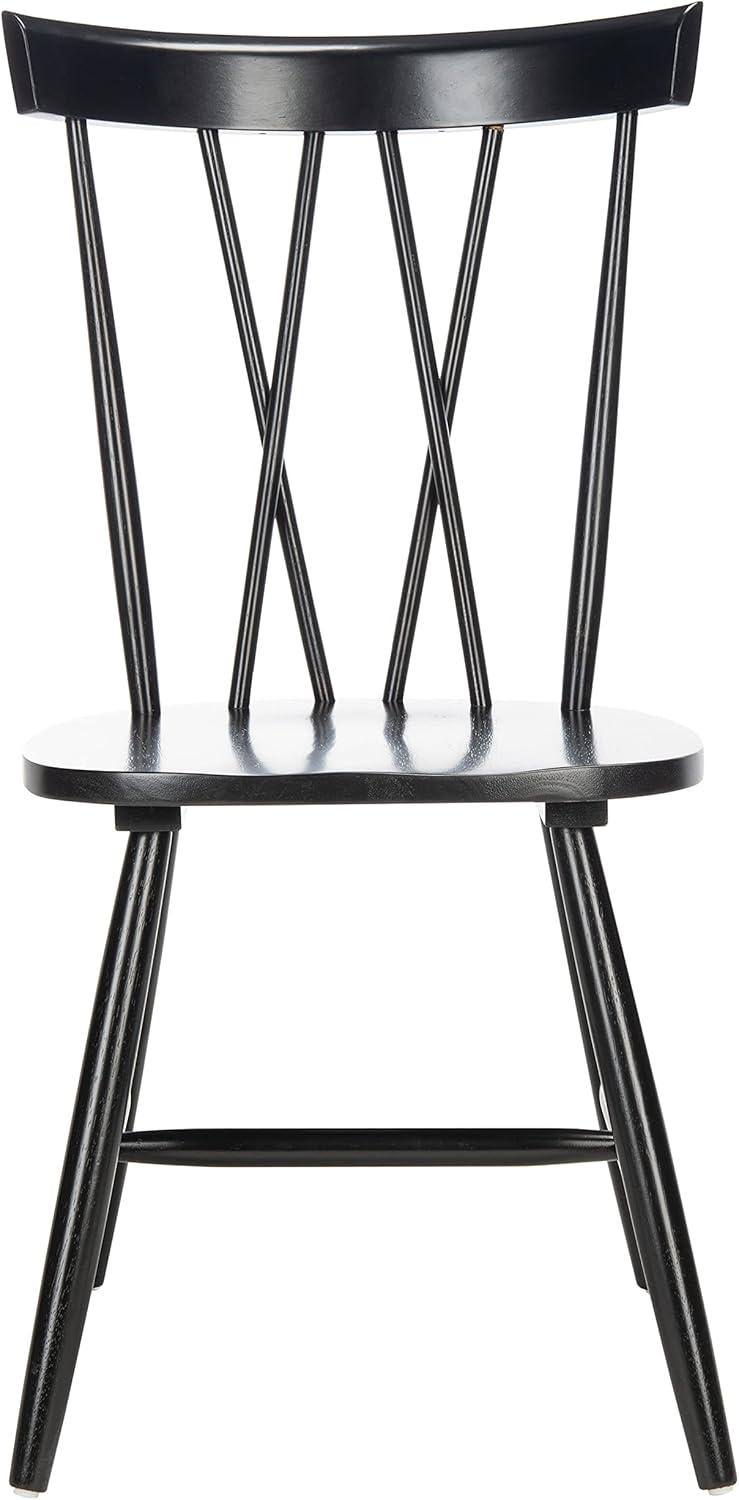 image:imageSAFAVIEH Home Collection Friar Natural XBack Windsor Brown Dining Chair Set of 2Black