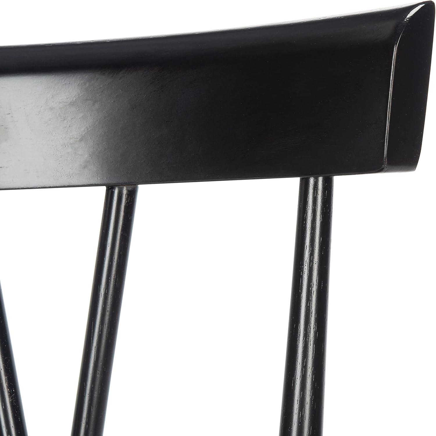 image:imageSAFAVIEH Home Collection Friar Natural XBack Windsor Brown Dining Chair Set of 2Black