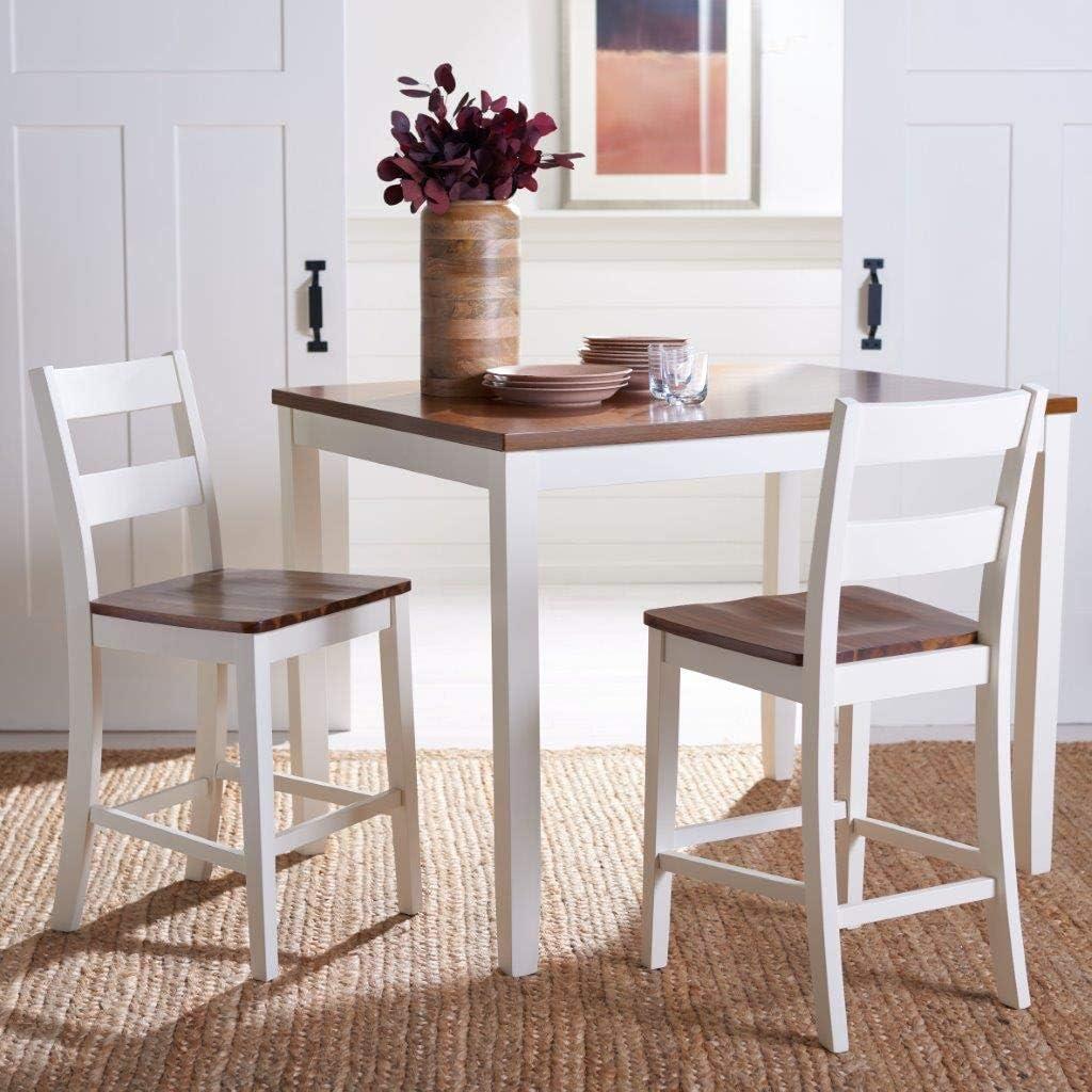 image:imageSAFAVIEH Home Collection Izzy White Rectangle 36inch Dining Counter Table