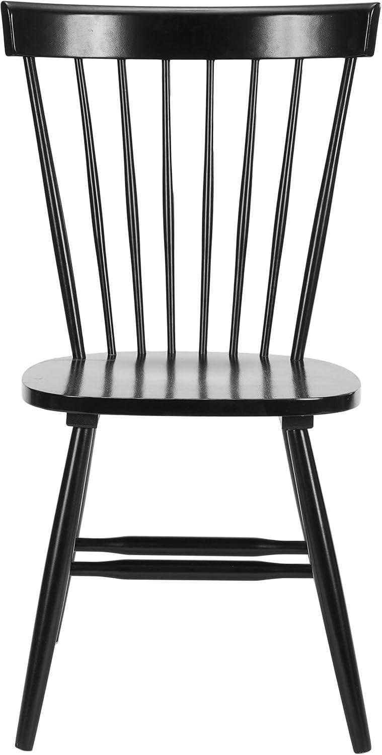 image:imageSAFAVIEH Home Collection Parker Farmhouse Raspberry Windsor Spindle Solid Wood Dining Chair Set of 2Black