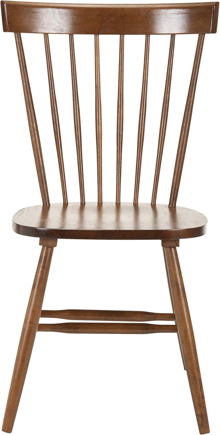 image:imageSAFAVIEH Home Collection Parker Farmhouse Raspberry Windsor Spindle Solid Wood Dining Chair Set of 2Dark Oak
