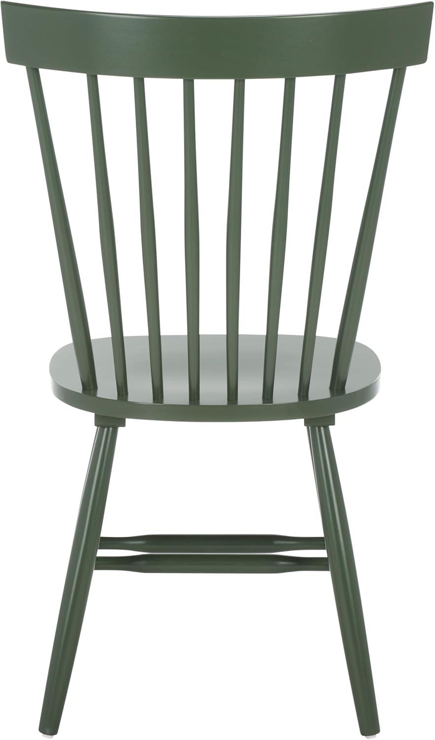 image:imageSAFAVIEH Home Collection Parker Farmhouse Raspberry Windsor Spindle Solid Wood Dining Chair Set of 2Dusty Green