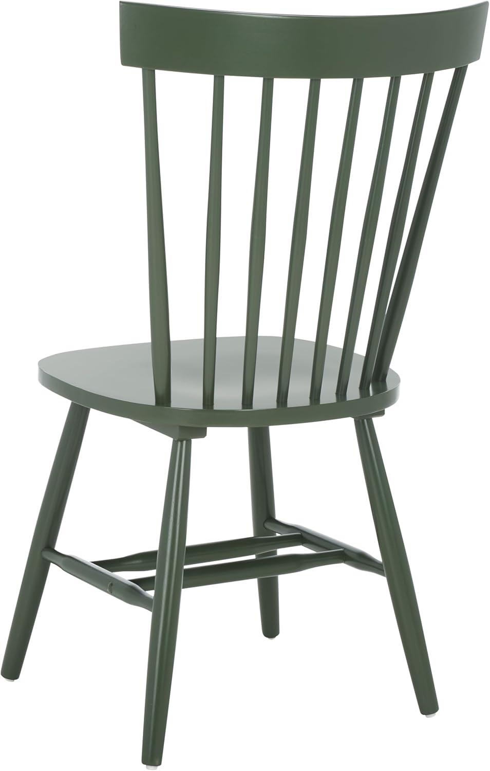 image:imageSAFAVIEH Home Collection Parker Farmhouse Raspberry Windsor Spindle Solid Wood Dining Chair Set of 2Dusty Green