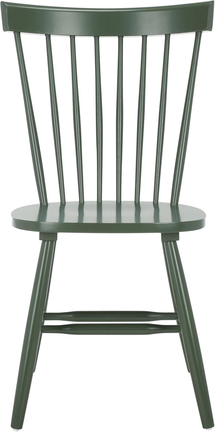 image:imageSAFAVIEH Home Collection Parker Farmhouse Raspberry Windsor Spindle Solid Wood Dining Chair Set of 2Dusty Green