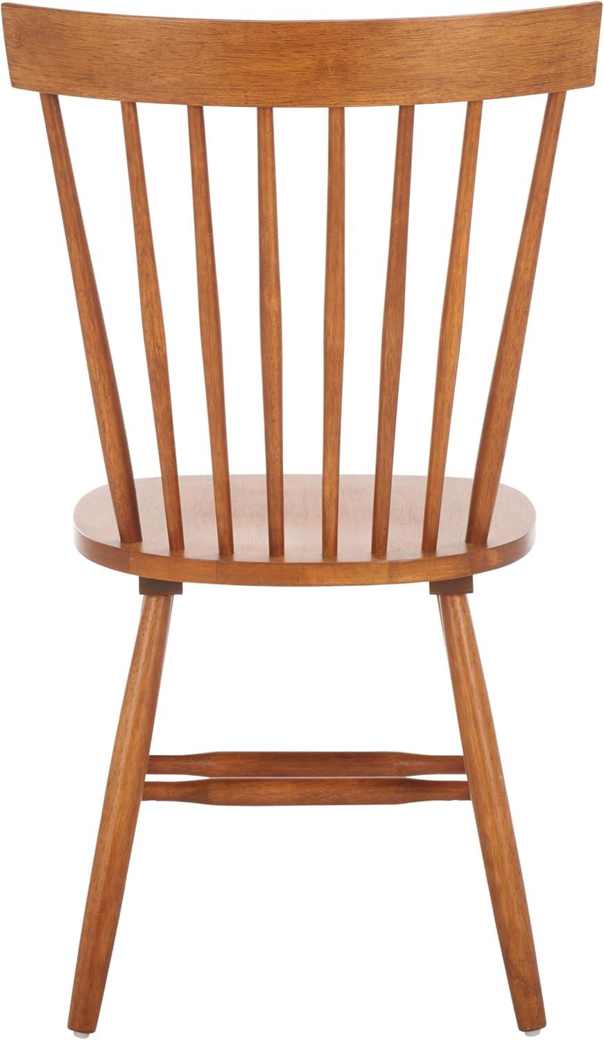 image:imageSAFAVIEH Home Collection Parker Farmhouse Raspberry Windsor Spindle Solid Wood Dining Chair Set of 2Honey