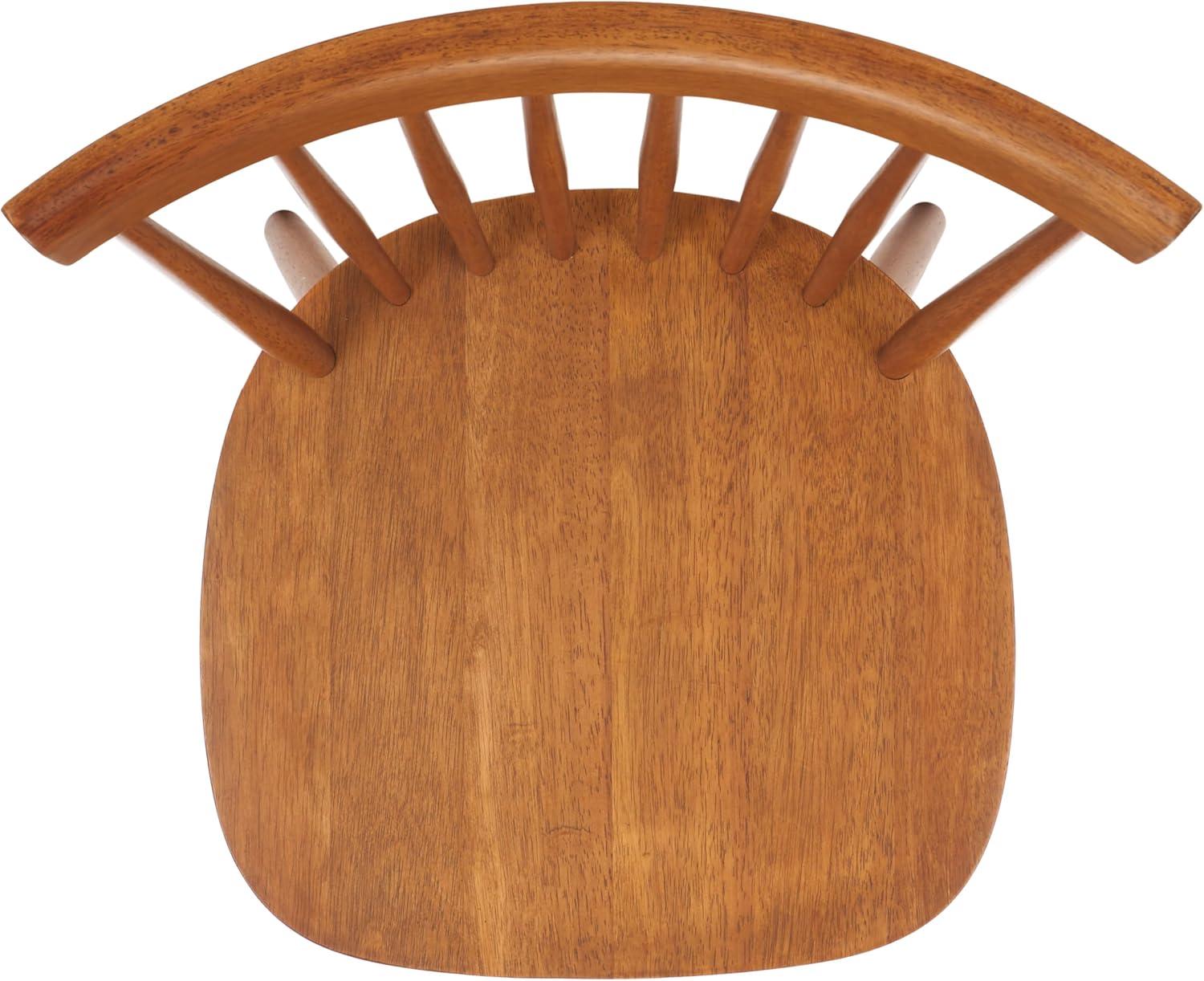 image:imageSAFAVIEH Home Collection Parker Farmhouse Raspberry Windsor Spindle Solid Wood Dining Chair Set of 2Honey