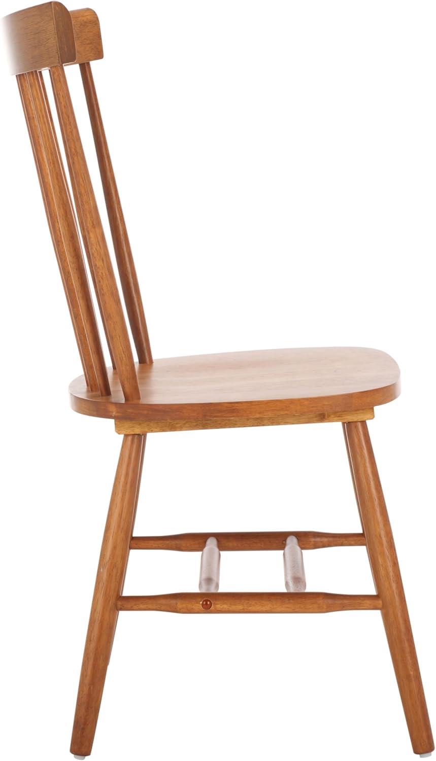 image:imageSAFAVIEH Home Collection Parker Farmhouse Raspberry Windsor Spindle Solid Wood Dining Chair Set of 2Honey