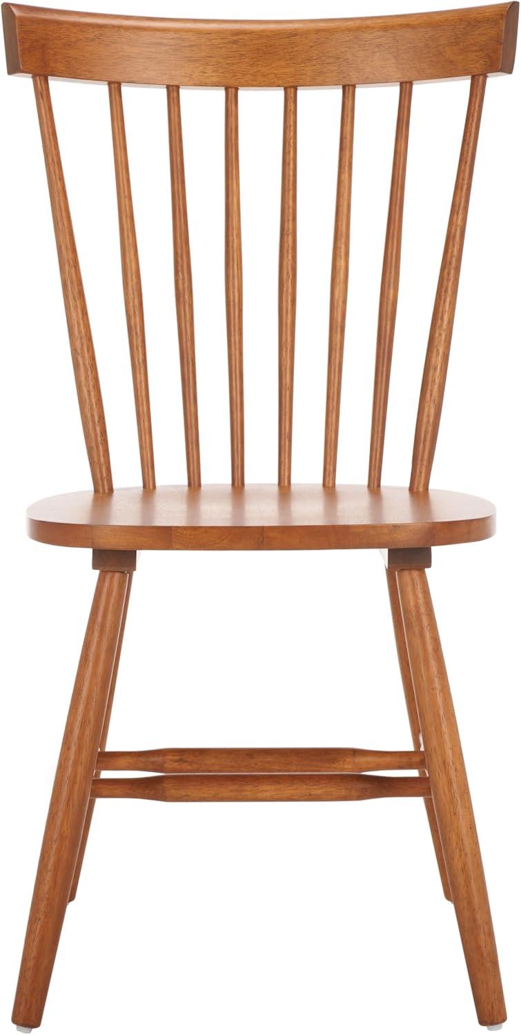 image:imageSAFAVIEH Home Collection Parker Farmhouse Raspberry Windsor Spindle Solid Wood Dining Chair Set of 2Honey