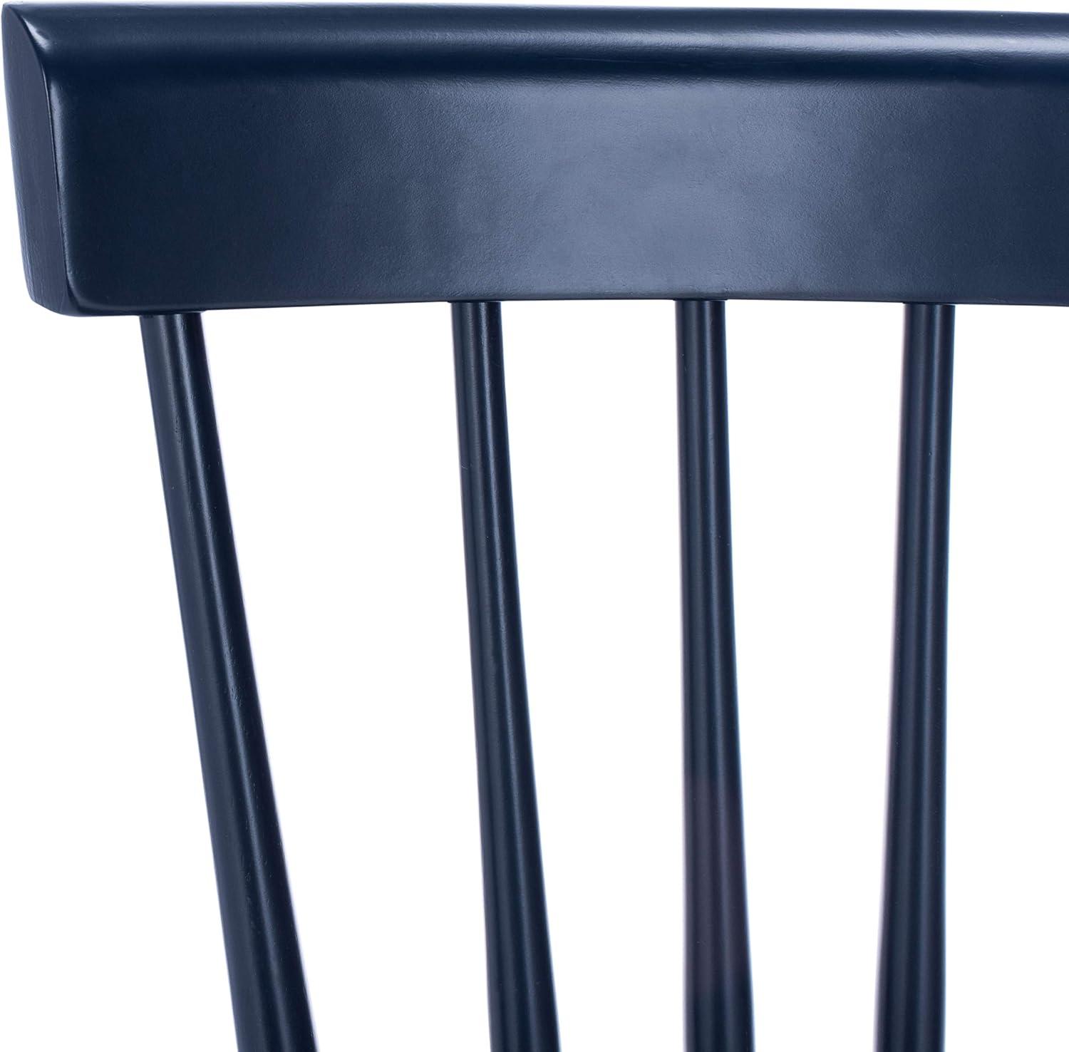 image:imageSAFAVIEH Home Collection Parker Farmhouse Raspberry Windsor Spindle Solid Wood Dining Chair Set of 2Navy