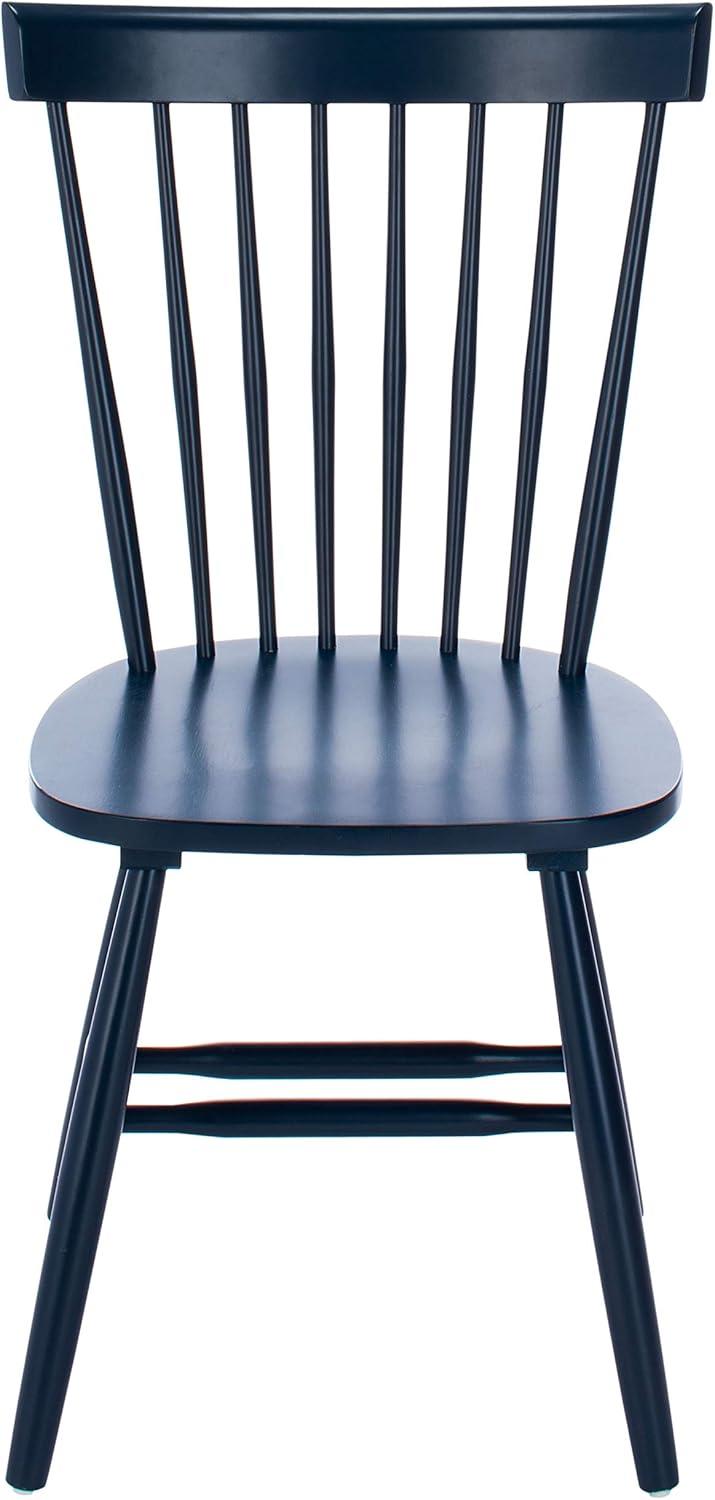 image:imageSAFAVIEH Home Collection Parker Farmhouse Raspberry Windsor Spindle Solid Wood Dining Chair Set of 2Navy