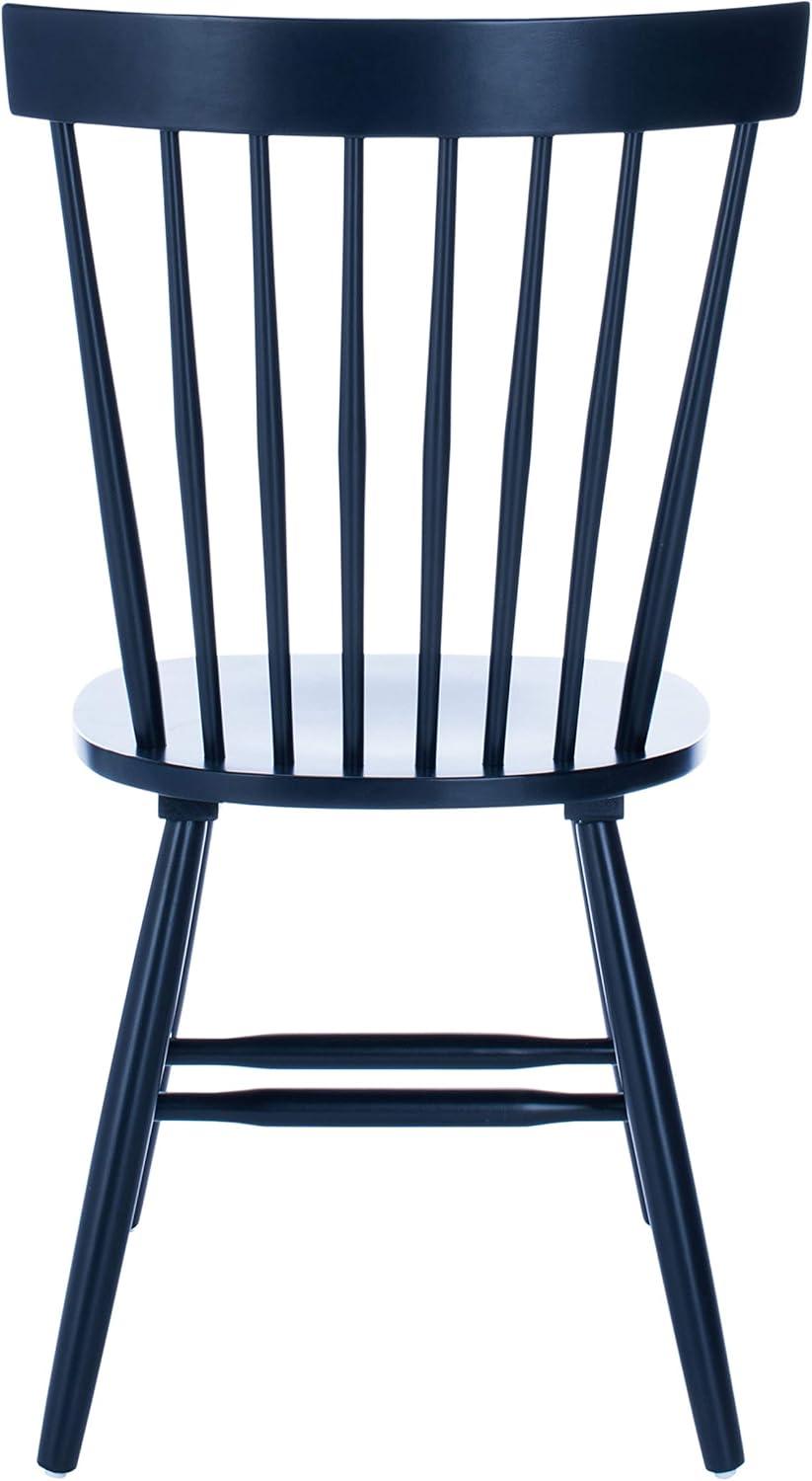 image:imageSAFAVIEH Home Collection Parker Farmhouse Raspberry Windsor Spindle Solid Wood Dining Chair Set of 2Navy