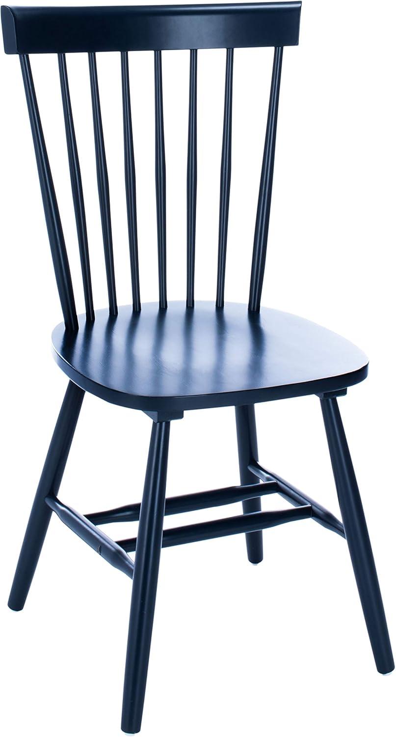 image:imageSAFAVIEH Home Collection Parker Farmhouse Raspberry Windsor Spindle Solid Wood Dining Chair Set of 2Navy