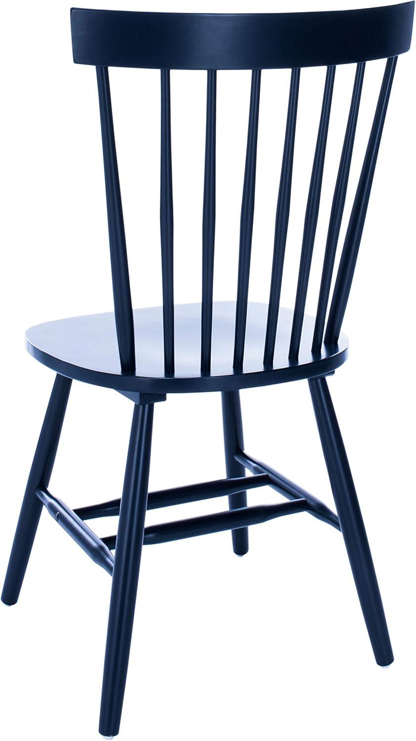 image:imageSAFAVIEH Home Collection Parker Farmhouse Raspberry Windsor Spindle Solid Wood Dining Chair Set of 2Navy