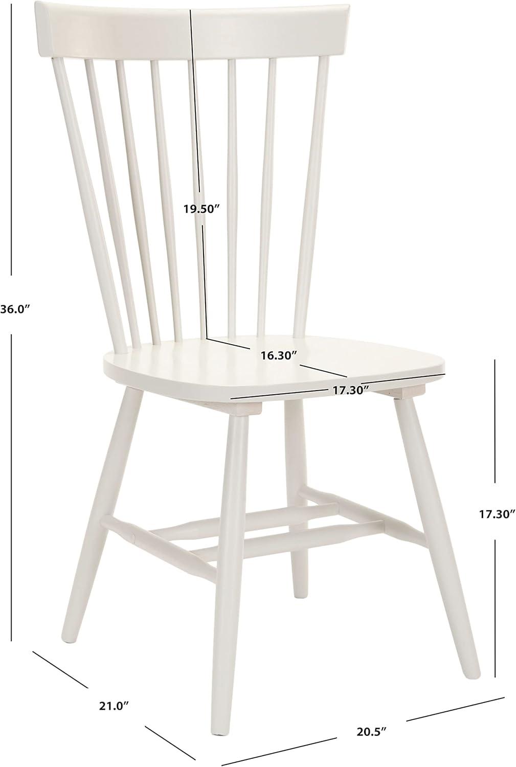 image:imageSAFAVIEH Home Collection Parker Farmhouse Raspberry Windsor Spindle Solid Wood Dining Chair Set of 2Off White