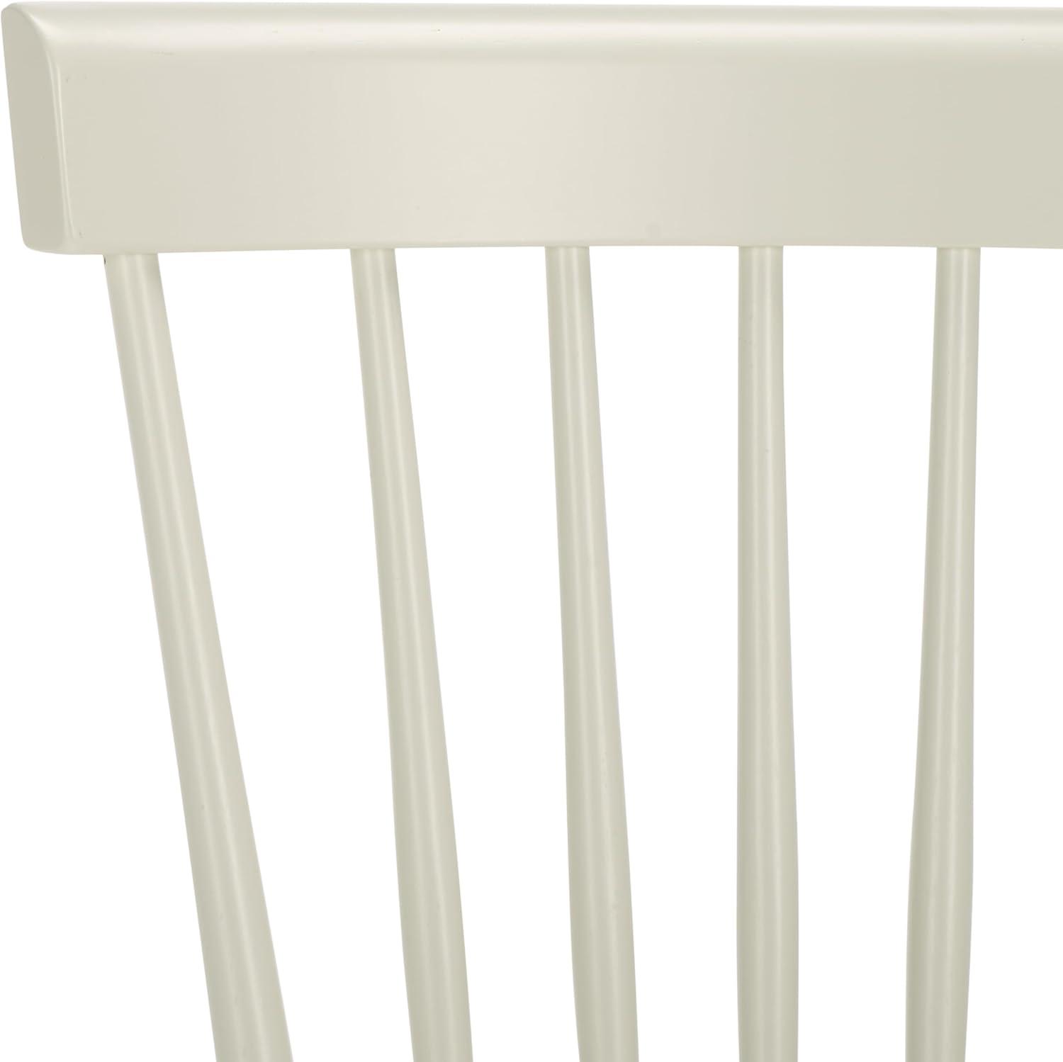 image:imageSAFAVIEH Home Collection Parker Farmhouse Raspberry Windsor Spindle Solid Wood Dining Chair Set of 2Off White