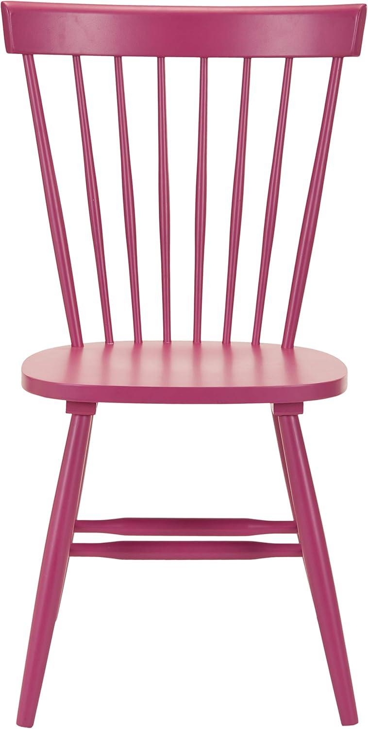 image:imageSAFAVIEH Home Collection Parker Farmhouse Raspberry Windsor Spindle Solid Wood Dining Chair Set of 2Raspberry