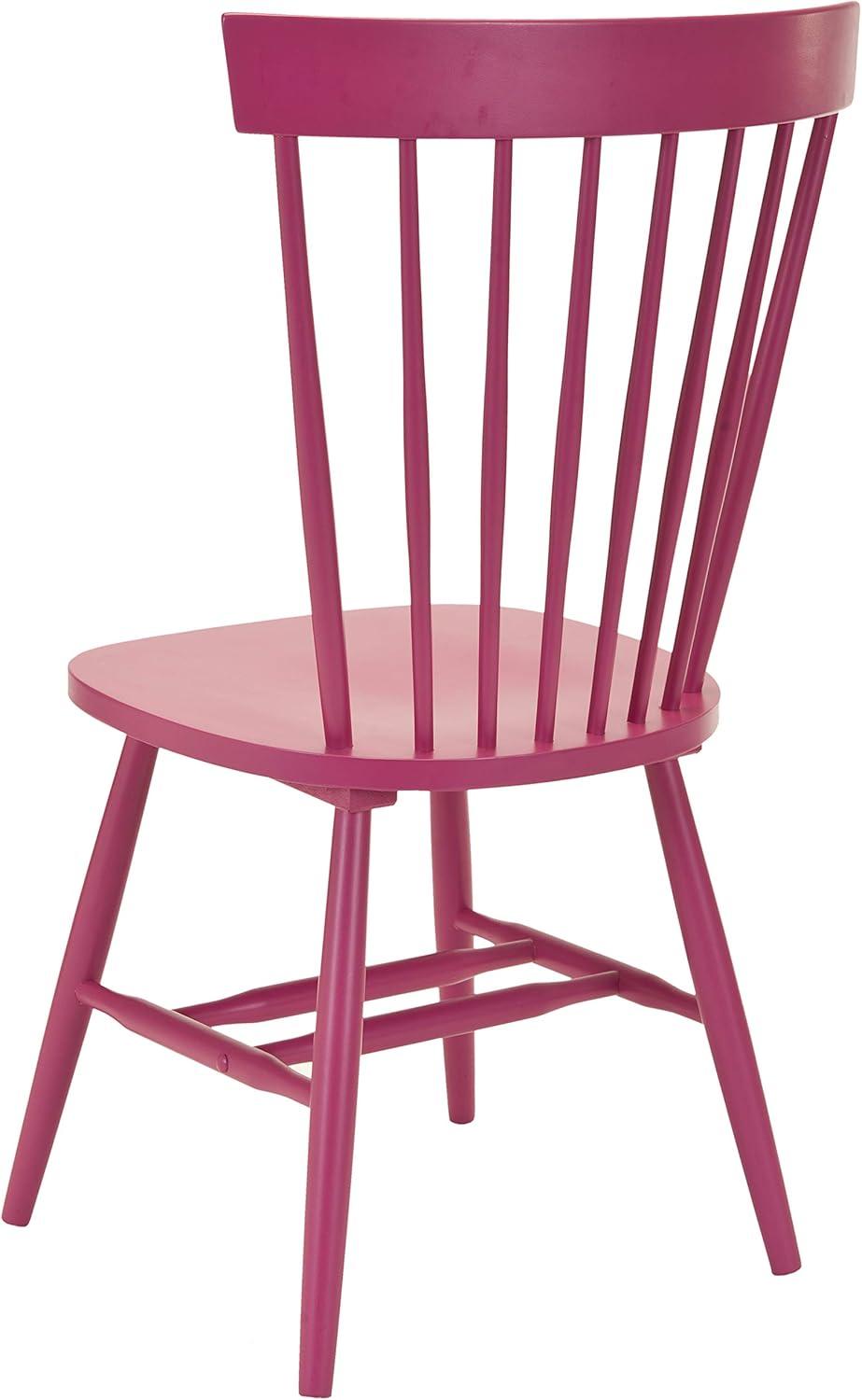 image:imageSAFAVIEH Home Collection Parker Farmhouse Raspberry Windsor Spindle Solid Wood Dining Chair Set of 2Raspberry