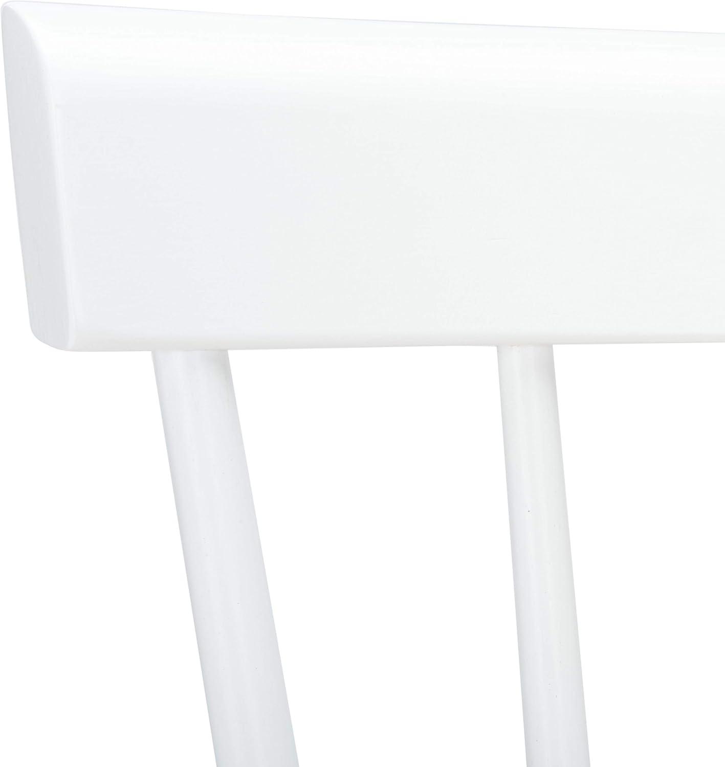 image:imageSAFAVIEH Home Collection Parker Farmhouse Raspberry Windsor Spindle Solid Wood Dining Chair Set of 2White Natural