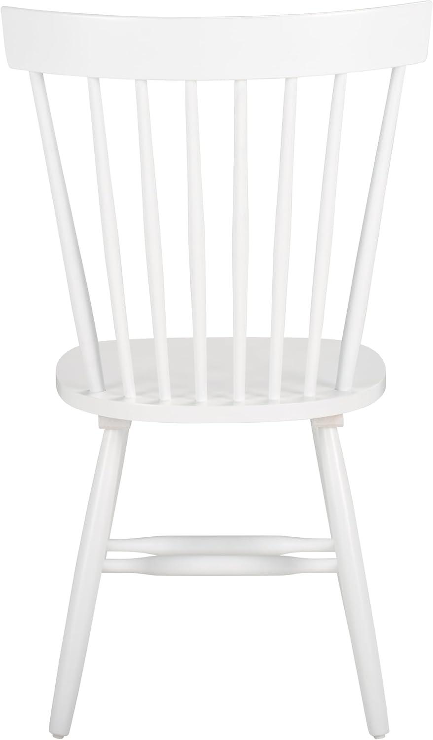 image:imageSAFAVIEH Home Collection Parker Farmhouse Raspberry Windsor Spindle Solid Wood Dining Chair Set of 2White