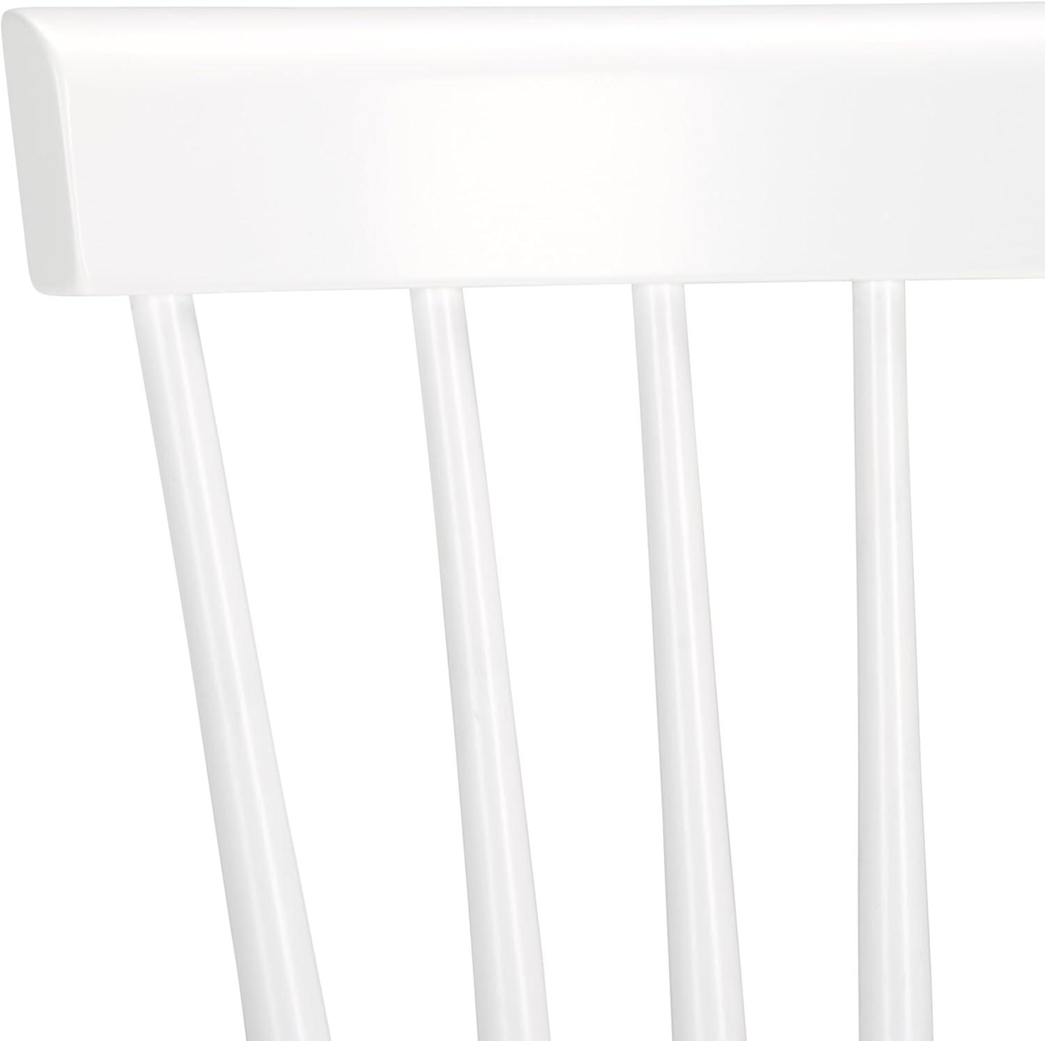 image:imageSAFAVIEH Home Collection Parker Farmhouse Raspberry Windsor Spindle Solid Wood Dining Chair Set of 2White
