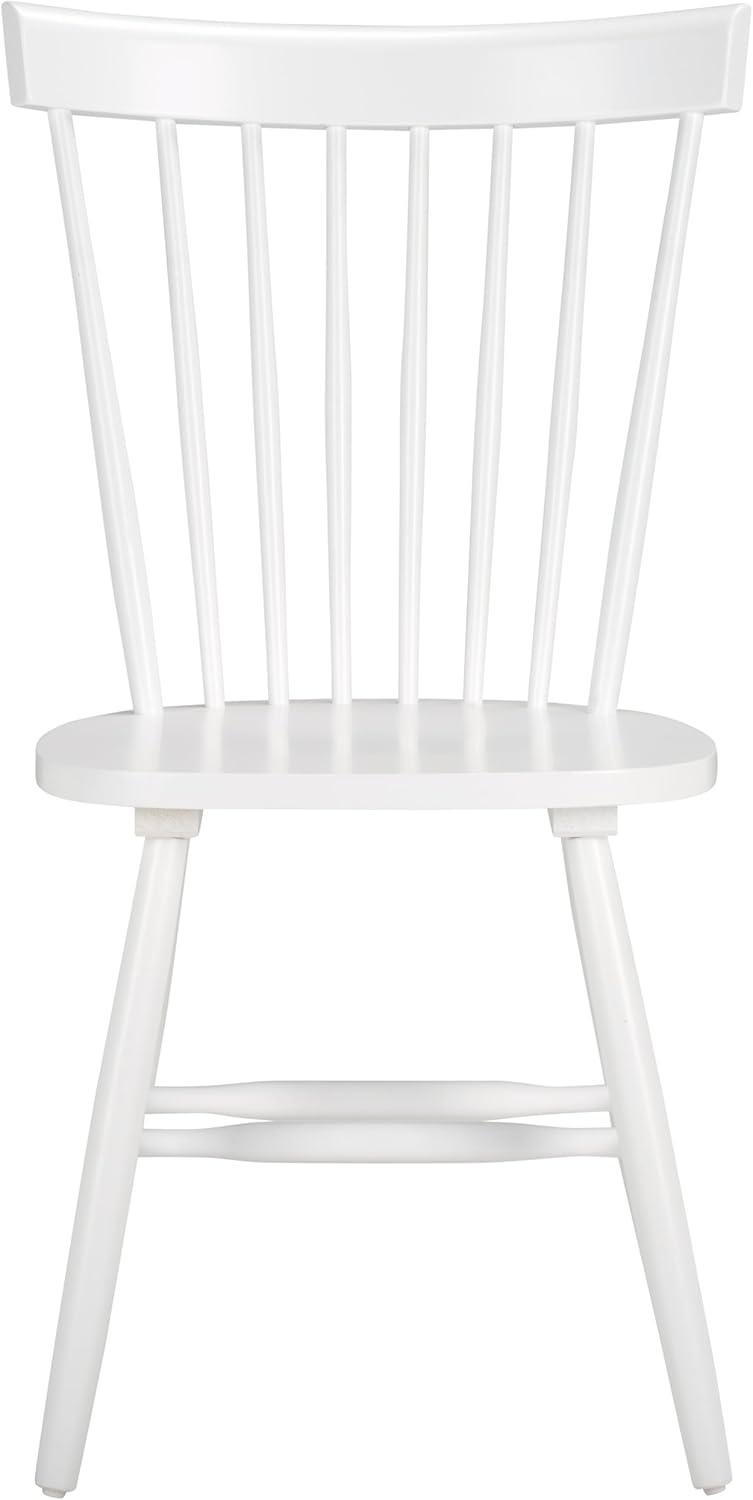 image:imageSAFAVIEH Home Collection Parker Farmhouse Raspberry Windsor Spindle Solid Wood Dining Chair Set of 2White