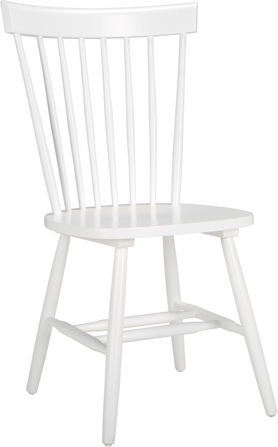 image:imageSAFAVIEH Home Collection Parker Farmhouse Raspberry Windsor Spindle Solid Wood Dining Chair Set of 2White