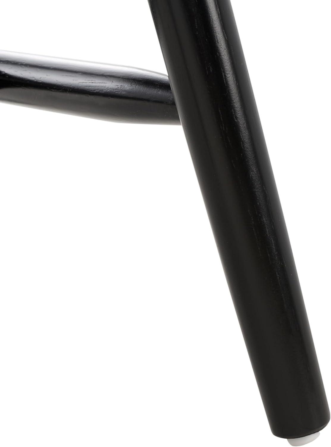 image:imageSAFAVIEH Home Collection Tayten Black Solid Wood Windsor Spindle Back Dining Chair Set of 2Black