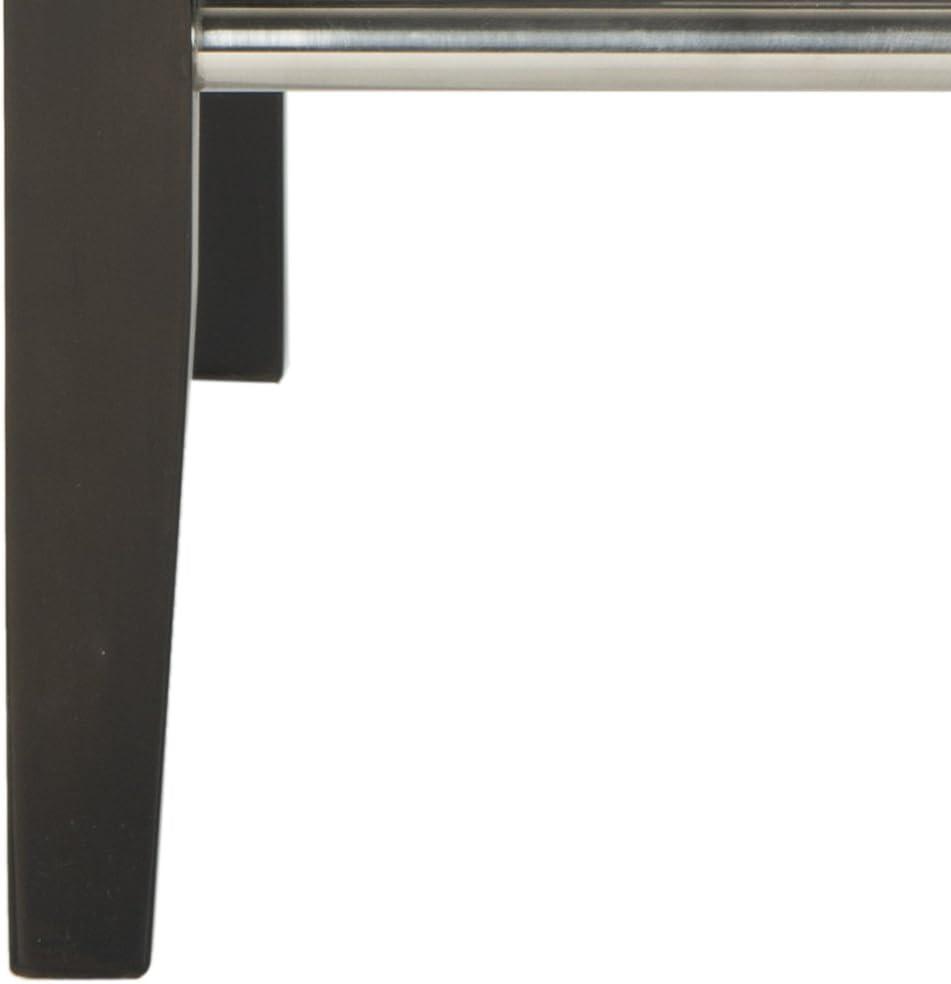 image:imageSAFAVIEH Home Collection Thompson Clay Faux Leather Espresso 30inch Nailhead Trim Tufted Kitchen Breakfast Nook Dining Pub Bar StoolClay