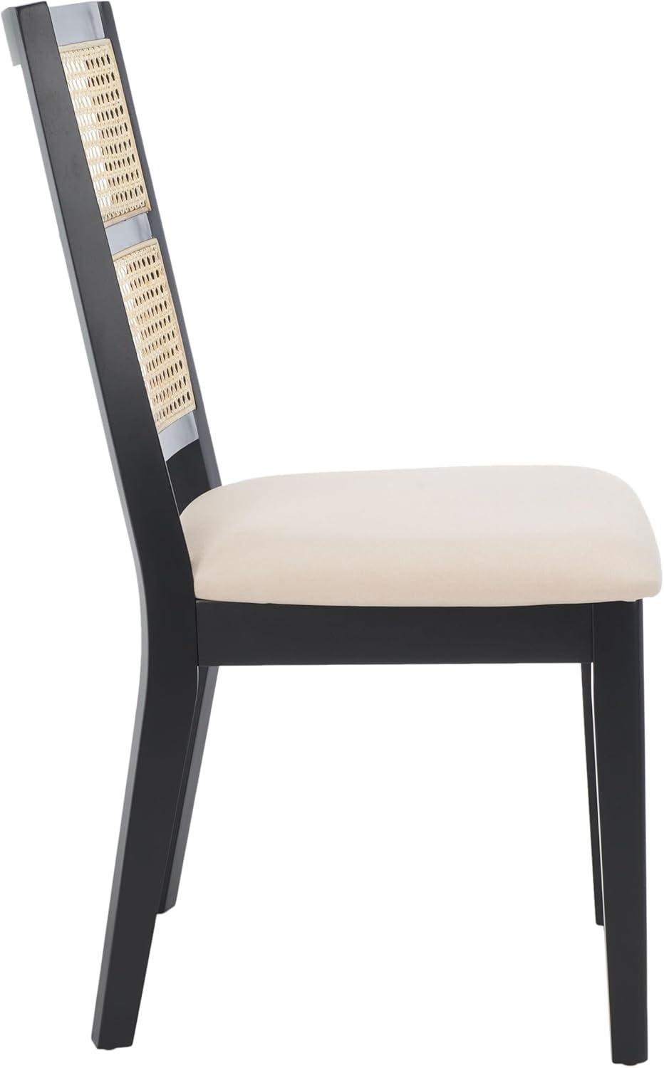 image:imageSAFAVIEH Home Collection Toril Coastal BlackWhiteNatural Dining Chair Set of 2BlackWhite