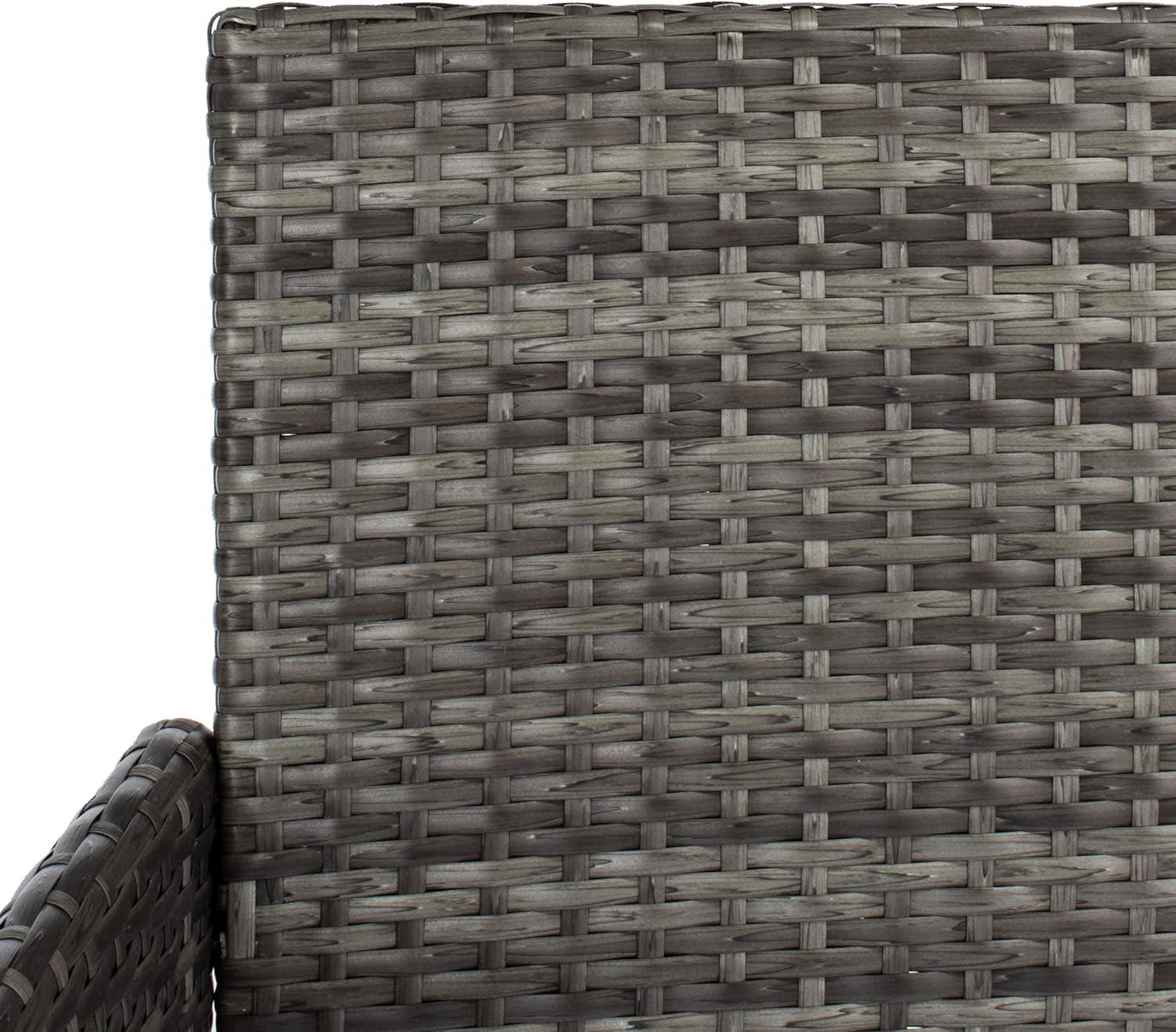 image:imageSAFAVIEH Outdoor Collection Abdul NaturalWhite Cushion 4Piece Conversation Patio Set PAT7504DGrey BrownWhite
