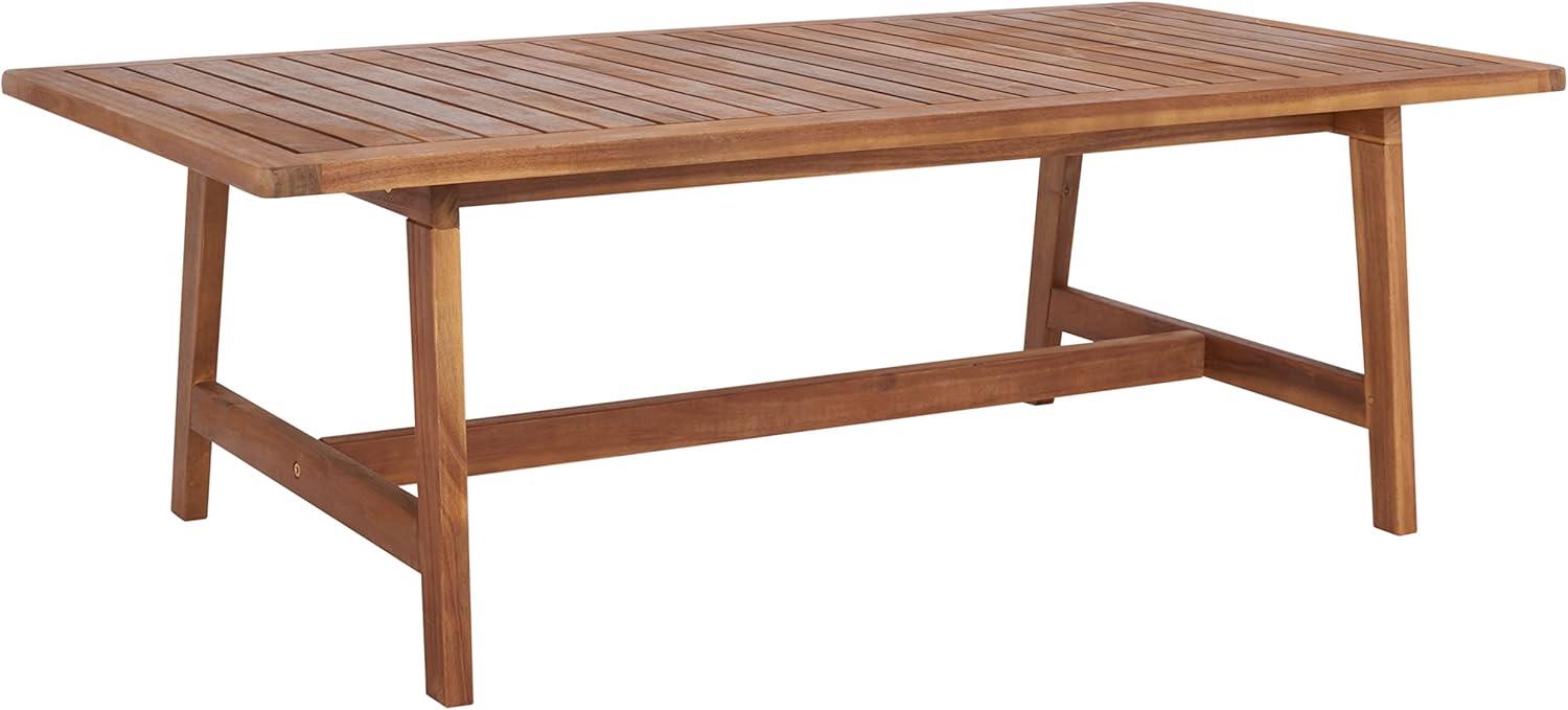 image:imageSAFAVIEH Outdoor Collection Blaze Coastal Natural Acacia WoodLight Brown 5Piece Coffee SetNaturalBlack