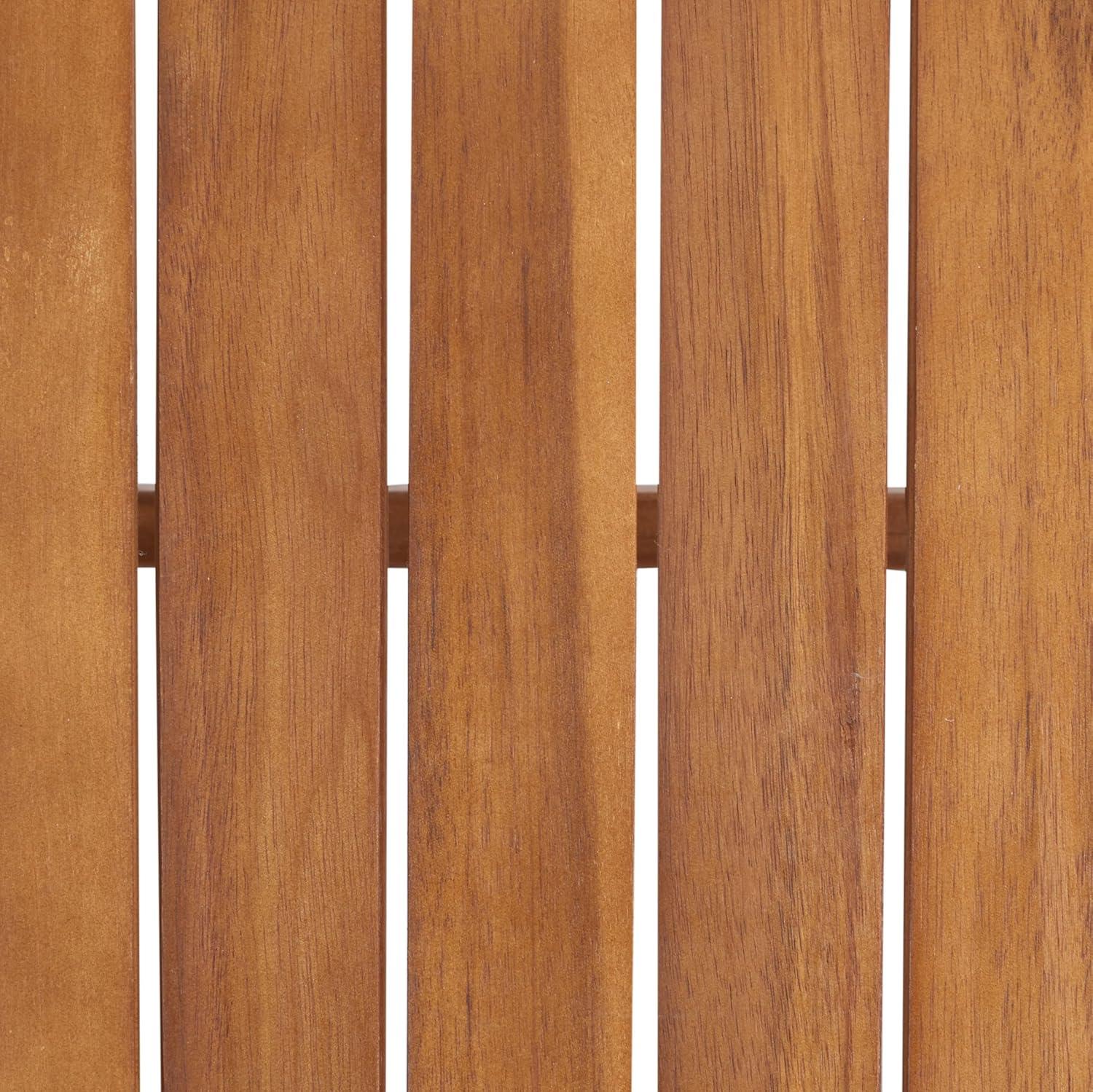 image:imageSAFAVIEH Outdoor Collection Blaze Coastal Natural Acacia WoodLight Brown 5Piece Coffee SetNaturalBlack