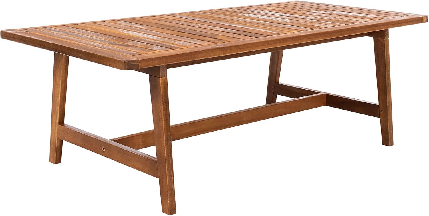 image:imageSAFAVIEH Outdoor Collection Blaze Coastal Natural Acacia WoodLight Brown 5Piece Coffee SetNaturalNatural