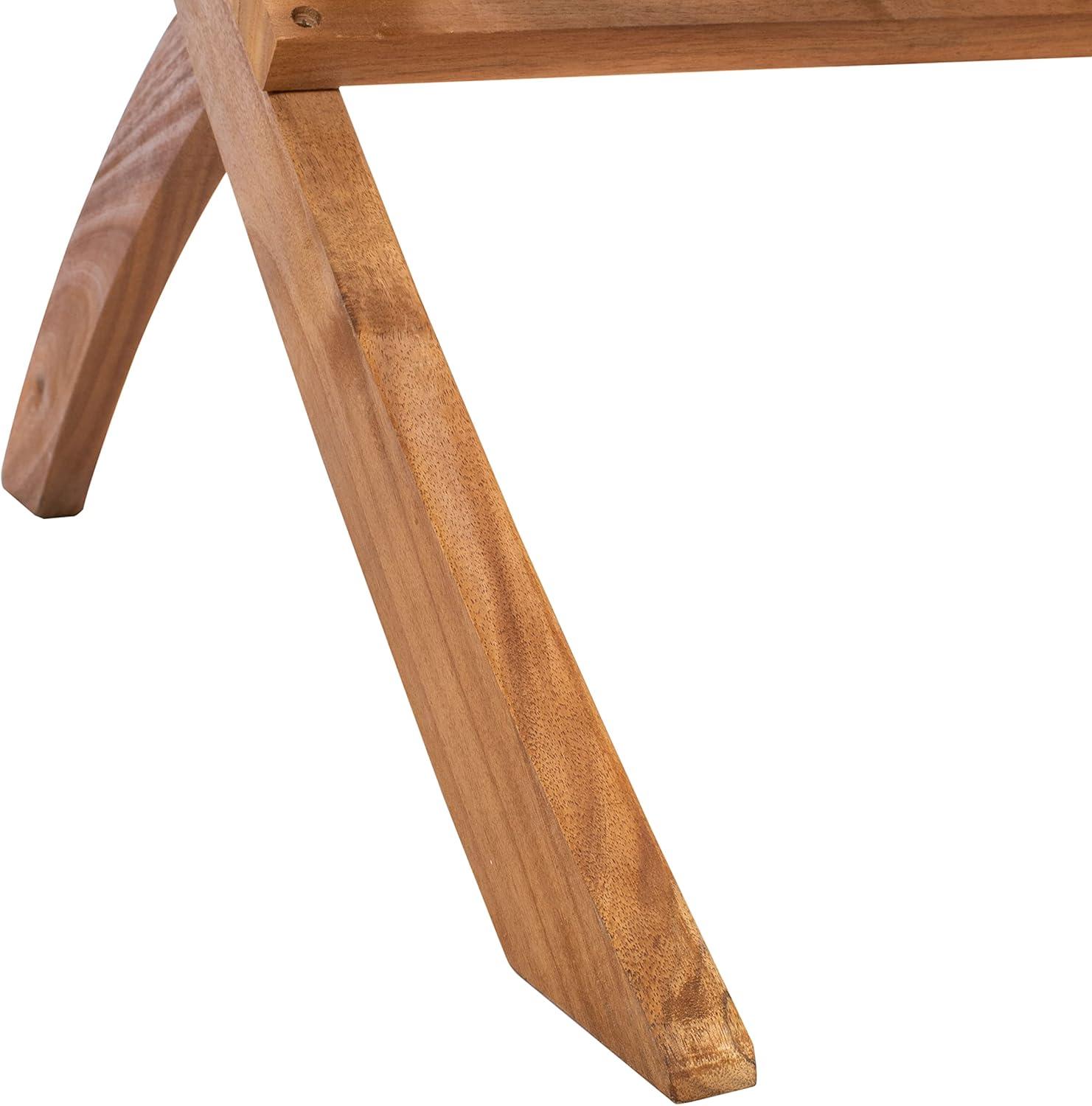 image:imageSAFAVIEH Outdoor Collection Blaze Coastal Natural Acacia WoodLight Brown 5Piece Coffee SetNaturalNatural
