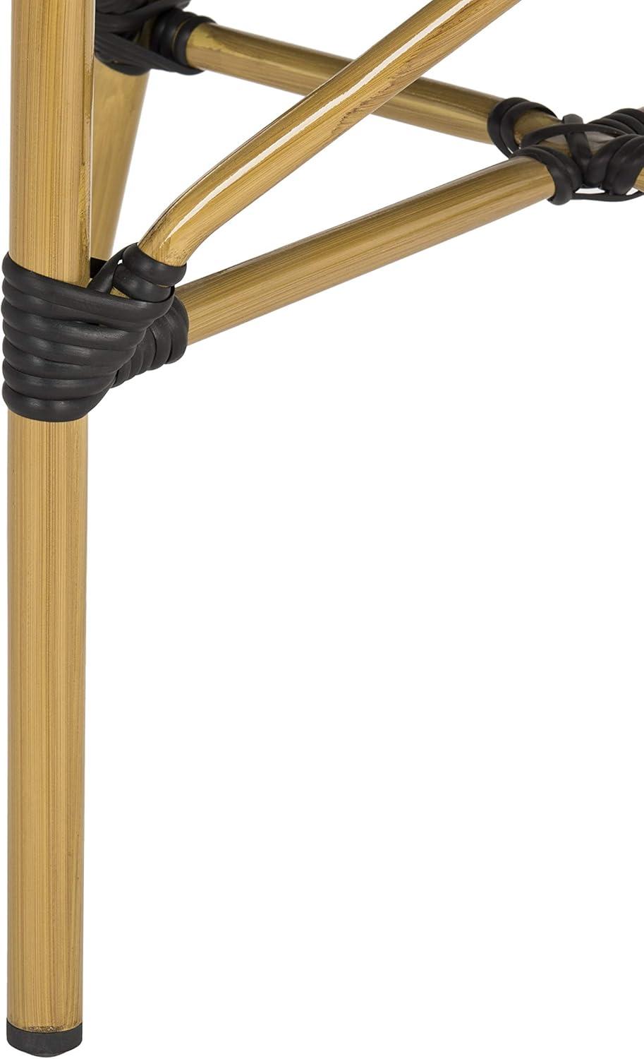 image:imageSAFAVIEH Outdoor Collection Burke Black Stacking Arm Chair