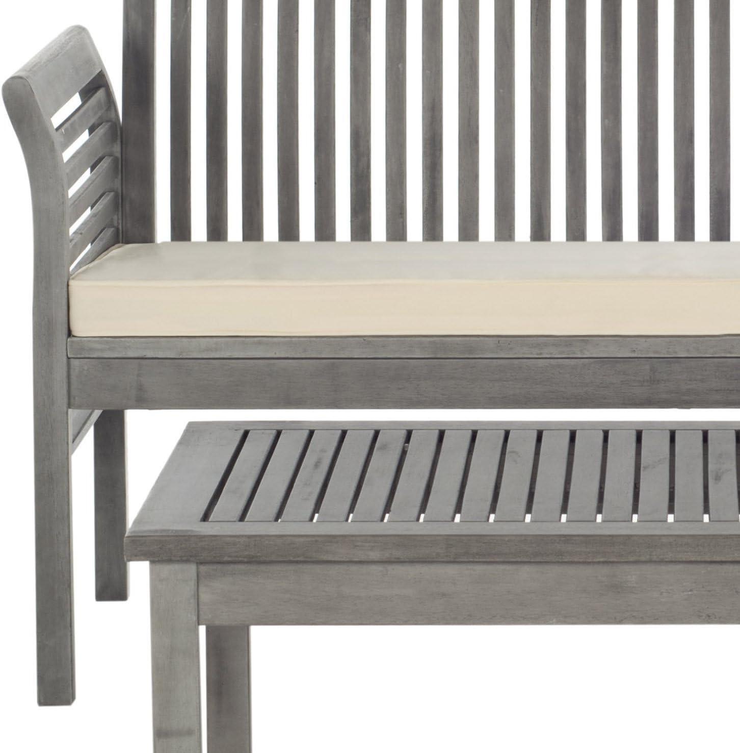 image:imageSAFAVIEH Outdoor Collection Carson Grey Wash Beige Cushions 4Piece Conversation Patio SetGrey Beige