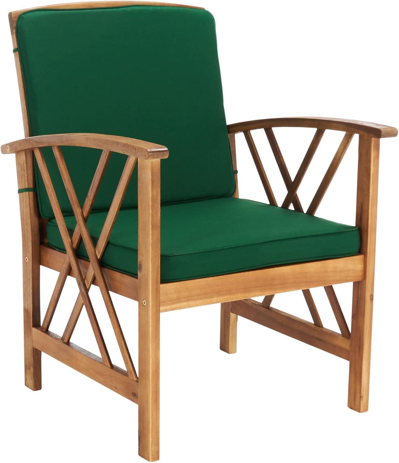image:imageSAFAVIEH Outdoor Collection Fontana NaturalAqua Cushion 4Piece Conversation Patio SetNaturalGreen