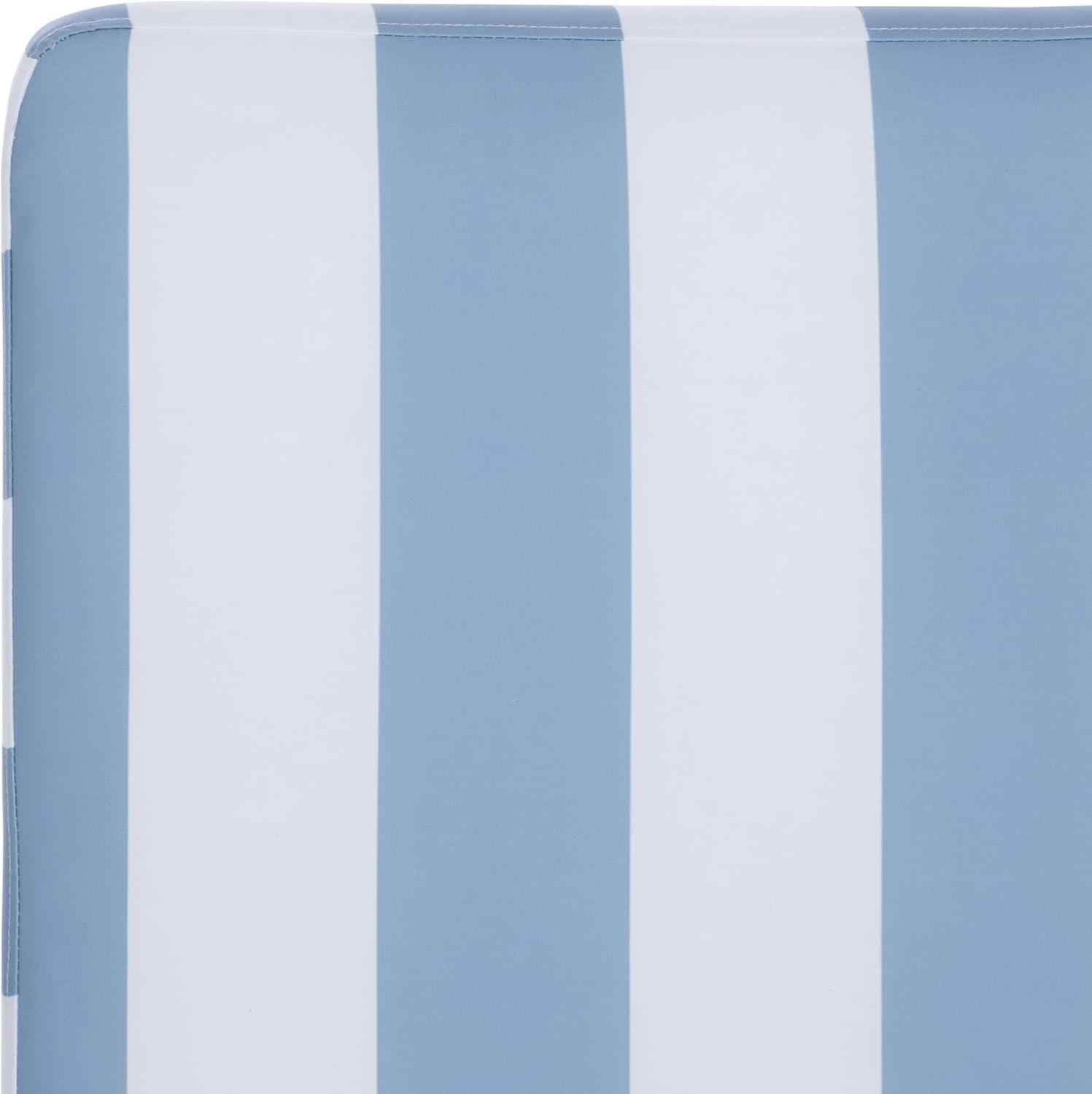 image:imageSAFAVIEH Outdoor Collection Gillian Tan RopeWhite Cushion Chaise Lounge Chair PAT7527AHeather TanBaby Blue Stripe