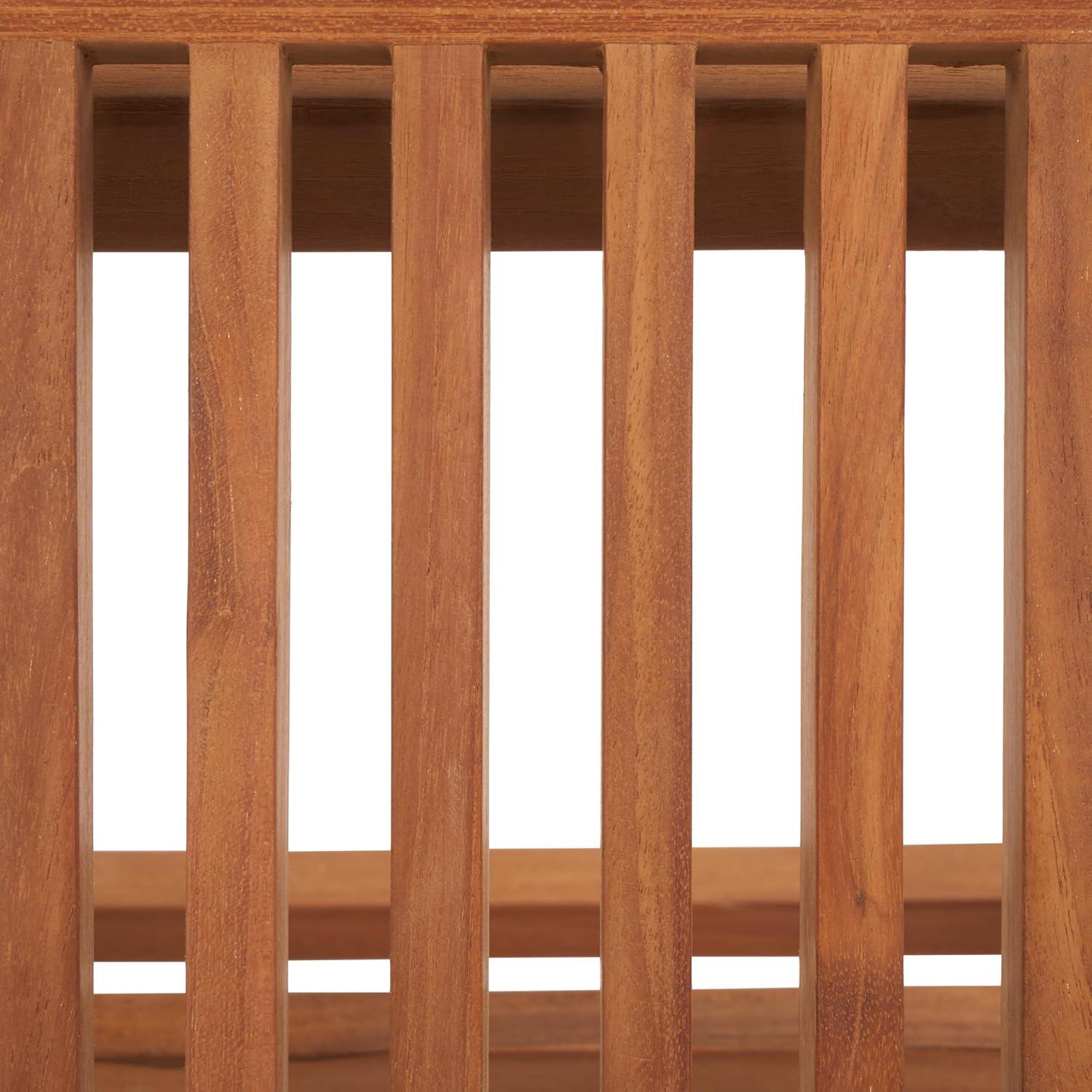 image:imageSAFAVIEH Outdoor Collection Holly Natural Solid Wood Teak Folding Chair Fully Assembled