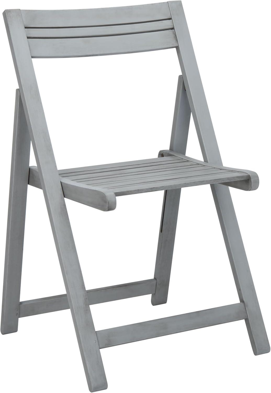 image:imageSAFAVIEH Outdoor Collection Kerman Grey Wash 5Piece Foldable Patio Dining Set Fully AssembledGrey